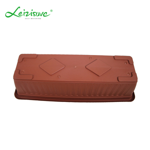 Leizisure 야외 정원 플라스틱 60/70/80 cm 큰 긴 사각형 바닥 장식 꽃 식물 냄비 화분 상자 - Product Image 5