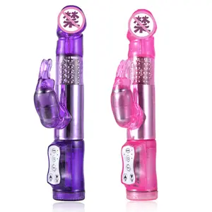 New Arrival Rotation Rabbit Dildo Vibrator 12 speeds Vagina Dual Vibrator Massager Sex WomenToy Waterproof Erotic Sex Product