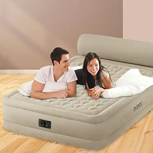 Intex 64460 Fiber teknoloji tüylü yükseltilmiş kraliçe Ultra peluş hava yatağı 1.52m * 2.29m * 79cm ev mobilya yatak odası mobilyası, hava Modern