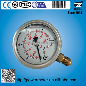 YTN60 63mm 2.5'' manometer oil pressure gauge 250 bar or psi or kg or kpa