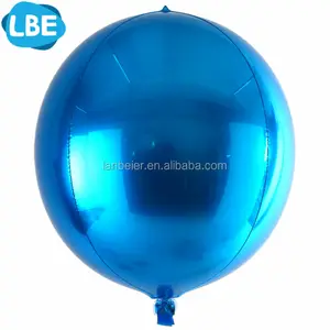 Multify renk katı yuvarlak metalik helyum 3d balon