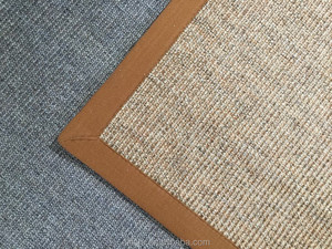 Zona <span class=keywords><strong>tappeto</strong></span> con <span class=keywords><strong>marrone</strong></span> <span class=keywords><strong>beige</strong></span> naturale sisal cotone bind bordo - Product Image 3