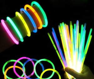 Collares variados fluorescentes de fiesta, pulseras, colores neón, 8 ", 100 - Product Image 2