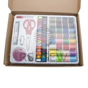 Caja de kit de costura profesional, multifunción, 71 unidades, para máquina de coser y coser a mano