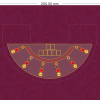 Tapis de jeu de casino professionnel pour Blackjack et Poker à trois cartes, 240 cm, rose, ignifuge et imperméable, à vendre