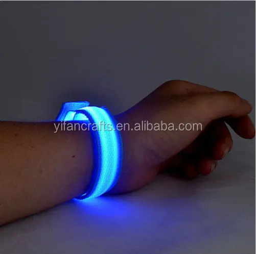 Burin-bracelet unisexe jogging LED clignotant, pour motocycliste, fête, noël, 2 pièces