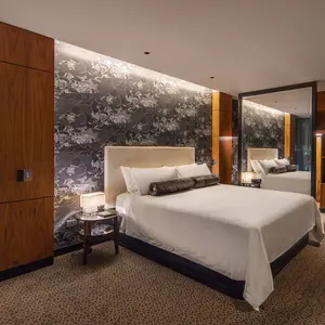 호텔 방 가구 패키지 도매 사용자 정의 상업 현대 호텔 침실 세트 단단한 나무 3-5star 호텔 맞춤형