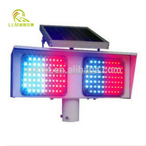 Hight brillo solar led STROBE azul y rojo semáforo - Product Image 1