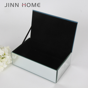 In Stock! Wholesale Butterfly Crystal <strong>Mirror</strong> Glass Jewelry <strong>Box</strong> with Velvet Storage Display Wedding - Product Image 2