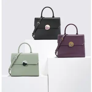 New design private label purple square luxury purses women cover crossbody bag fashion tote bag ladies leather handbags