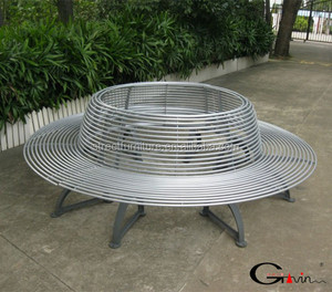Gavin ม้านั่งในสวนทรงกลมทำจากเหล็กสำหรับกลางแจ้งม้านั่งในเมืองม้านั่งต้นไม้เหล็ก - Product Image 2