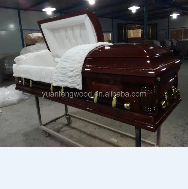 WESTON POPLAR kingwood glass casket and used coffins for sale