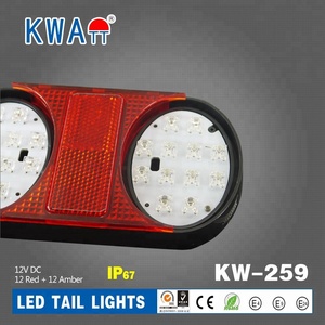 Feux arrière ovales de véhicule de haute qualité d'usine, 24 LED, 12V, avec arrêt automatique, pour camion, remorque, marine, avec homologation <span class=keywords><strong>E</strong></span> - Product Image 3