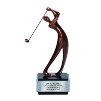 Trofeo campione di Golf Club in resina bianco nero