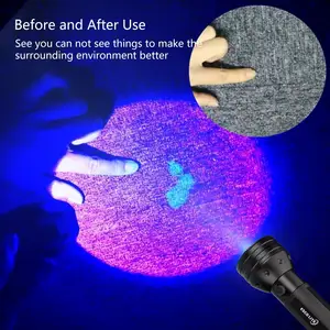 UV Senter Hitam Cahaya, 51-LED 395 nm Ultra Violet Torch Sempurna Urin dan Tempat Tidur Bug Detector, Kalajengking Berburu Cahaya