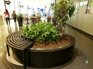 Maceta Curva <span class=keywords><strong>Muy</strong></span> Grande <span class=keywords><strong>para</strong></span> Plantas de Interior y <span class=keywords><strong>Exterior</strong></span> con Asientos Tipo Banco <span class=keywords><strong>para</strong></span> Centros Comerciales - Product Image 4