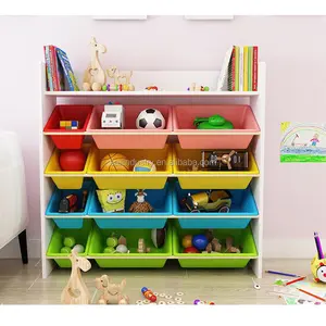 Armario de plástico personalizado para niños, estantería de libros para guardería y hogar