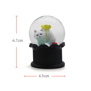 Boule d'eau pour <span class=keywords><strong>chat</strong></span> <span class=keywords><strong>en</strong></span> <span class=keywords><strong>verre</strong></span> avec paillettes blanches, prix bas, globe à neige <span class=keywords><strong>en</strong></span> vente - Product Image 5