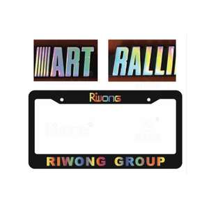 Cadre de plaque d'immatriculation de voiture avec autocollant personnalisé logo/texte - Product Image 5