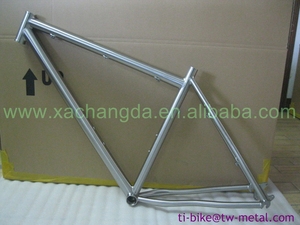 Mejor venta de <span class=keywords><strong>29</strong></span> pulgadas MTB titanio <span class=keywords><strong>Cuadro</strong></span> de La Bicicleta, marco de la <span class=keywords><strong>montaña</strong></span> con V freno de disco y disco de freno, - Product Image 1
