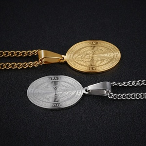 MECYLIFE chapados en oro católica medalla collar <span class=keywords><strong>de</strong></span> <span class=keywords><strong>Nuestra</strong></span> <span class=keywords><strong>Señora</strong></span> <span class=keywords><strong>de</strong></span> <span class=keywords><strong>Guadalupe</strong></span>, colgante religioso - Product Image 3