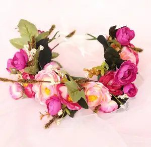 Buy Yaomiao 0 Pieces Artificial Flower Headbands Multicolor Hawaiian Crown  Floral Garland For Festival Wedding Party Online in UAE