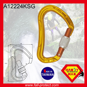 คาราไบเนอร์ไต้หวัน 28KN อลูมิเนียมแบบเกลียวล็อคสำหรับปีนเขา - Product Image 3