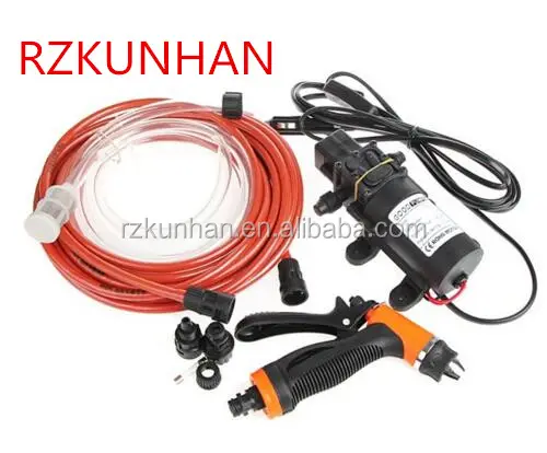 12 v điện Tự mồi Giá Nhà Máy Xách Tay Bơm Rửa Xe máy rửa xe cao áp