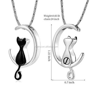 Collar conmemorativo de cenizas de gato para mujer, joyería de cremación, urna de cenizas, Ahes para cenizas de Mascota, Kit de relleno gratis para mujer - Product Image 4