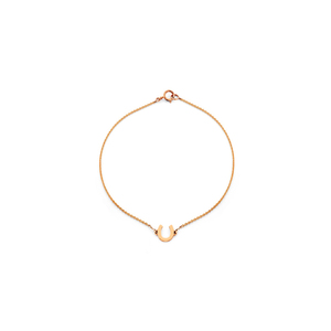 Bracelet fer à cheval Simple en acier inoxydable, accessoires de bijouterie, 1 pièce, en plaqué or 18 carats, lettre U - Product Image 2