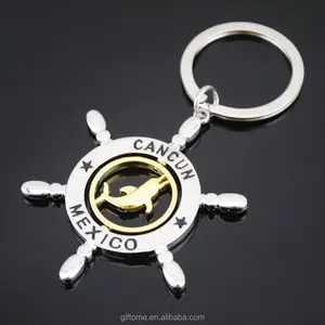 Desain baru mexico souvenir kemudi keychain