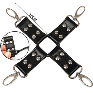 Lobo Negro Traje de cuero de la marca japonesa de China adultos BDSM Gear Kit Car restricciones conjunto cuello la cuerda bondag - Product Image 4