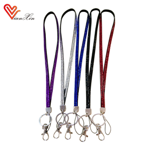 Retráctil al por mayor rhinestone lanyards con anillo y correa del teléfono - Product Image 1