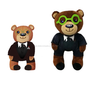 New Custom Farcito Morbido Giocattolo Animale Forma Brown Peluche Teddy Orso <span class=keywords><strong>Con</strong></span> <span class=keywords><strong>Gli</strong></span> <span class=keywords><strong>Occhiali</strong></span> - Product Image 1