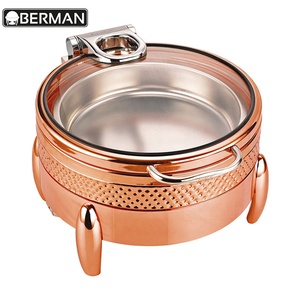 Türkei kommerzielle Küchen ausstattung langlebige Bain Marie Food Display wärmer Hotpot Kupfer Messing Buffet Hotel verwendet Chafing Dishes - Product Image 2