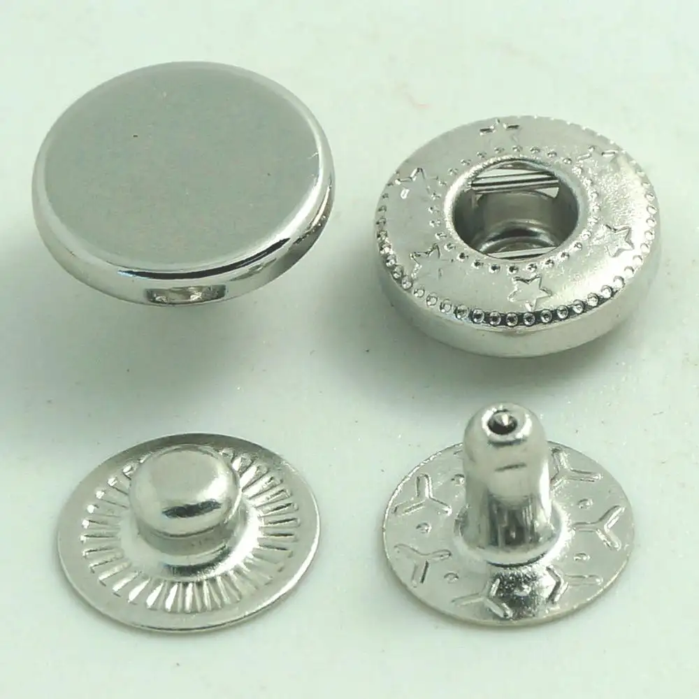 10mm metal snap button with four parts for jacket/coat/bag