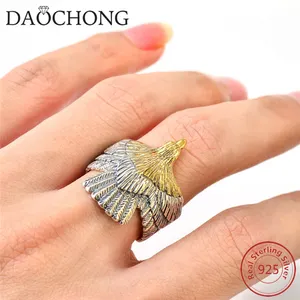 Punk Style Sterling Silver Wholesale Mens Biker Silver Eagle Ring