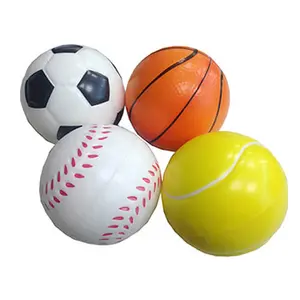2018 קידום משלוח כדור מתח מותאם אישית לוגו PU קצף לסחוט כדור ילדים צעצוע כדורי עבור ספורט