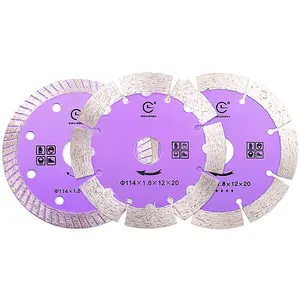 114mm 2.6mm segment thickness 10mm segment highness 25.4mm inner hole granite cutting blades