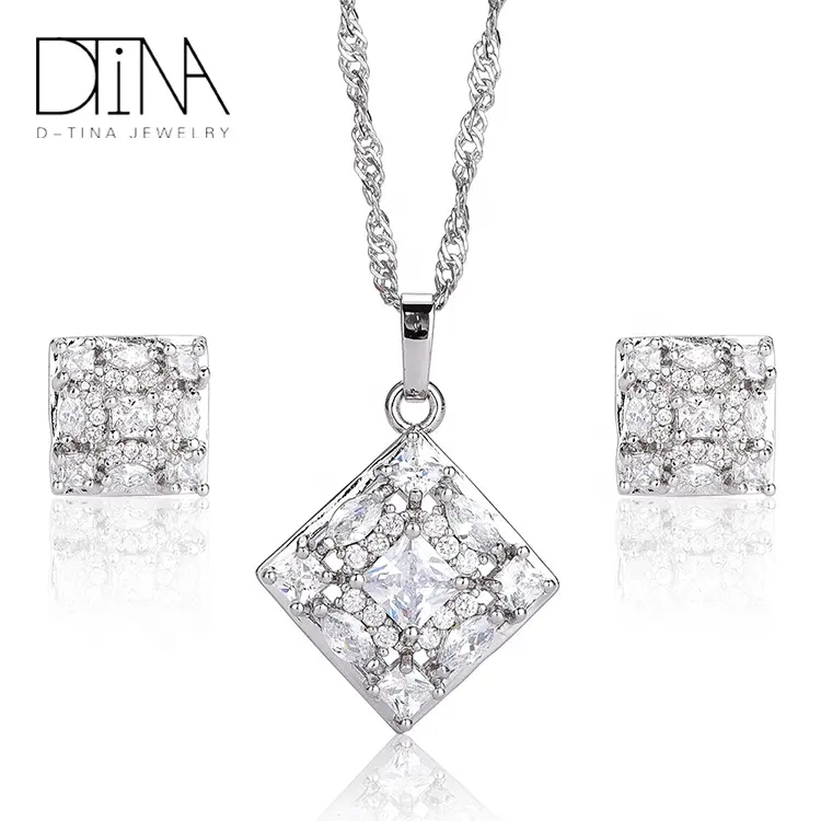 DTINA Moroccan Luxury Dubai Gold Cubic Zirconia Rhinestone Jewelry Packaging Sets