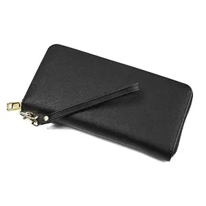 <strong>Women's</strong> Short Zip Around Clutch <strong>Wallet</strong> RFID Blocking PU Leather Nylon Lining Large <strong>Travel</strong> Purse <strong>Wallet</strong> for <strong>Women</strong> - Product Image 1