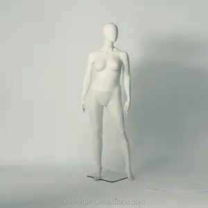 Lifelike sexy beautiful used female mannequins with stainless steel base and plus size nude female mannequin with mirror