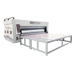 Công Ty Canghai Pizza Box Making Machine Chian Feeder 2 Màu In Ấn Die-Máy Cắt