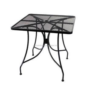 Tavolo <span class=keywords><strong>da</strong></span> Pranzo Quadrato in Rete Metallica per Patio e Giardino - Product Image 1