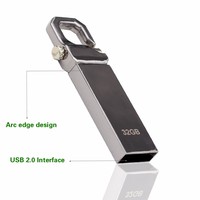 Memoria USB 3.0 de Acero Inoxidable 4GB 8GB 16GB, Pen Drive USB Flash 32GB 64GB con Llavero