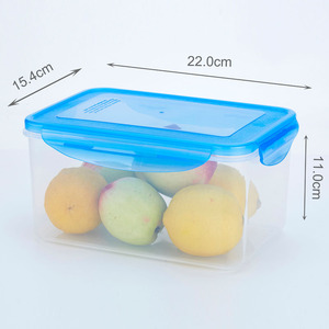 Contenedor de alimentos sin BPA, apto para microondas, congelador, lavavajillas, caja de almacenamiento de alimentos, cajas de plástico herméticas y contenedores, 3 uds. - Product Image 2