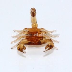 Mesa de exhibición de artesanías de decoración del hogar artes hechos <span class=keywords><strong>a</strong></span> mano de lampwork brown scorpion figuras cristal - Product Image 3