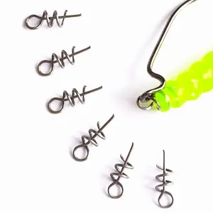 Hot Sale 50個Soft Bait Lure Crank Hook Connector Fixed Latch Fishing Tackles Stainless Steel Spring Lock Pins