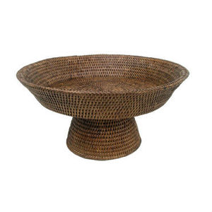 Grand support de rangement pour bol de fruits écologique Bambou et rotin durables pour le stockage des aliments - Product Image 1