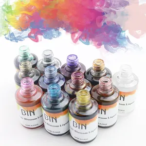 16ml Aquarell Nail Art Farbe Tinte Nagellack Gel de Unas Blooming Marble Ink für Nägel Gel politur